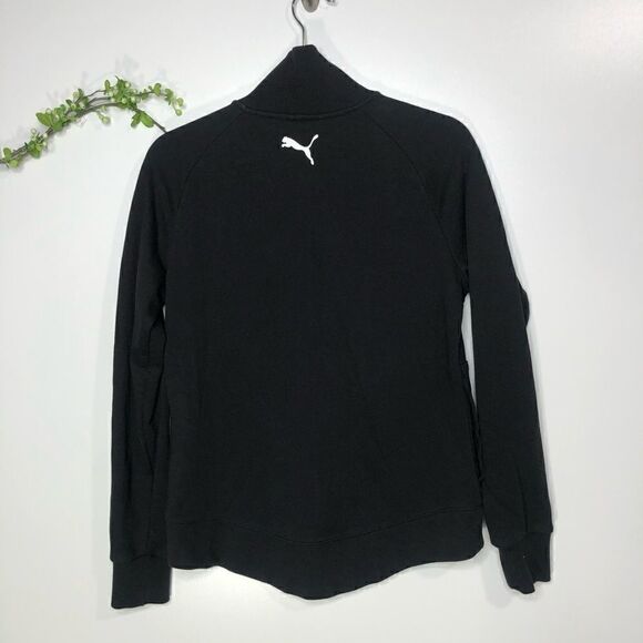 Puma Black Logo Zip Up Sweatshirt Jacket - Picture 8 of 12